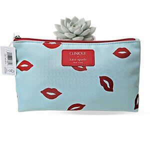 NWT Clinique x Kate Spade ♠️ Lip Print Cosmetic Pouch